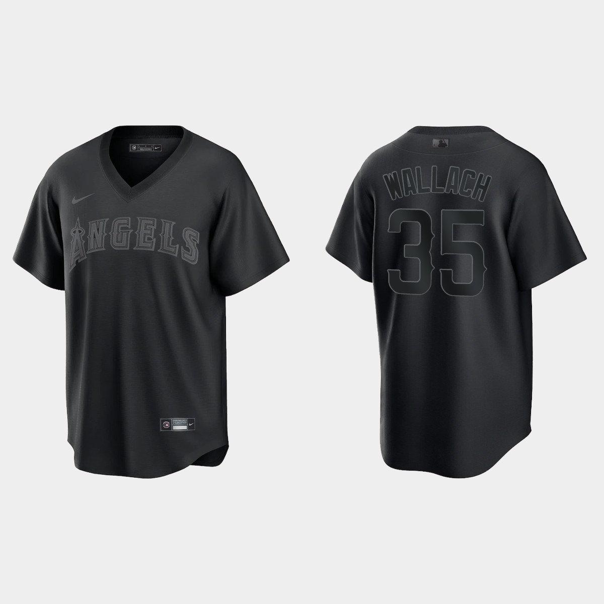 Los Angeles Angels Chad Wallach Pitch Black Fashion Jersey - Black