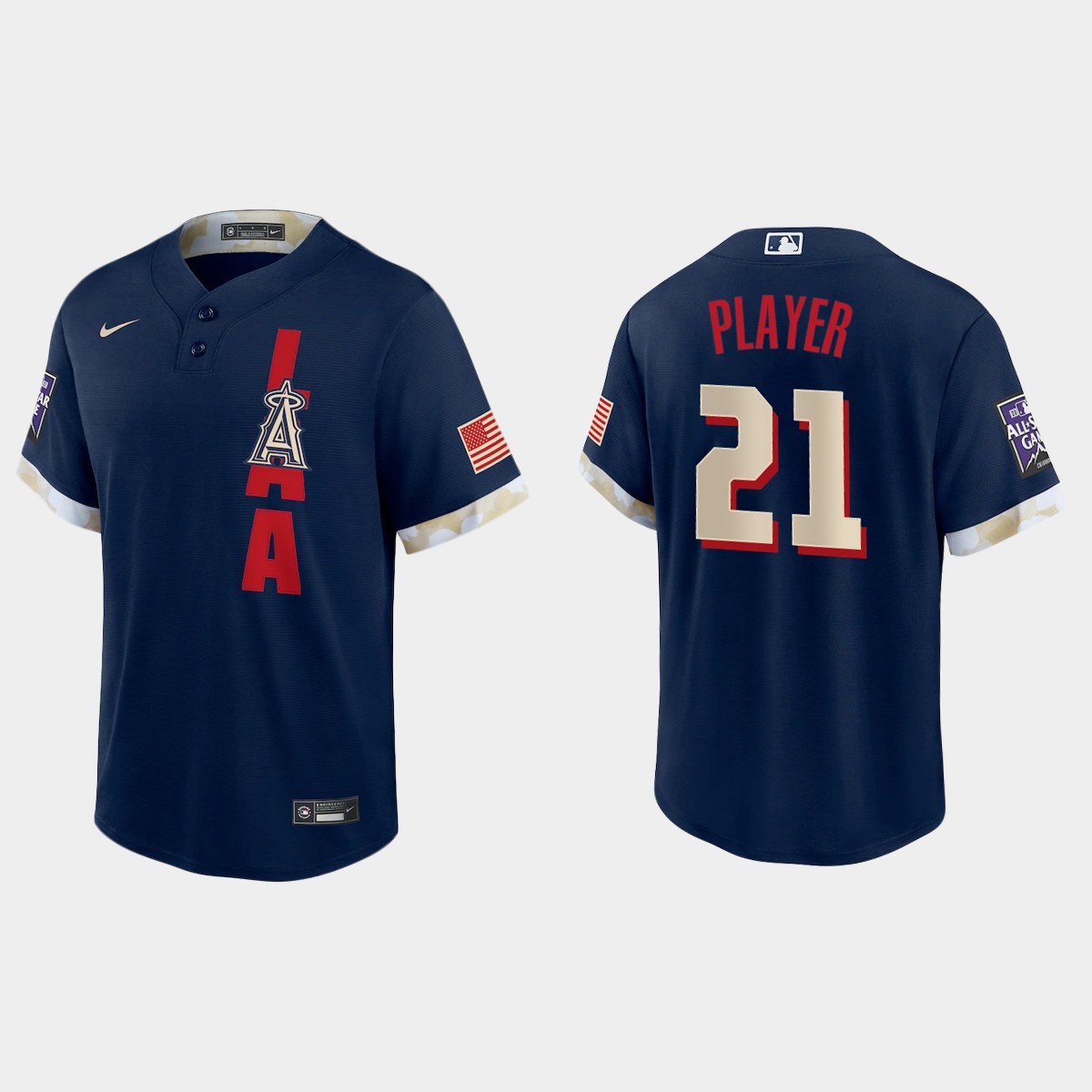Los Angeles Angels Custom 2021 MLB All-Star Game Jersey - Navy