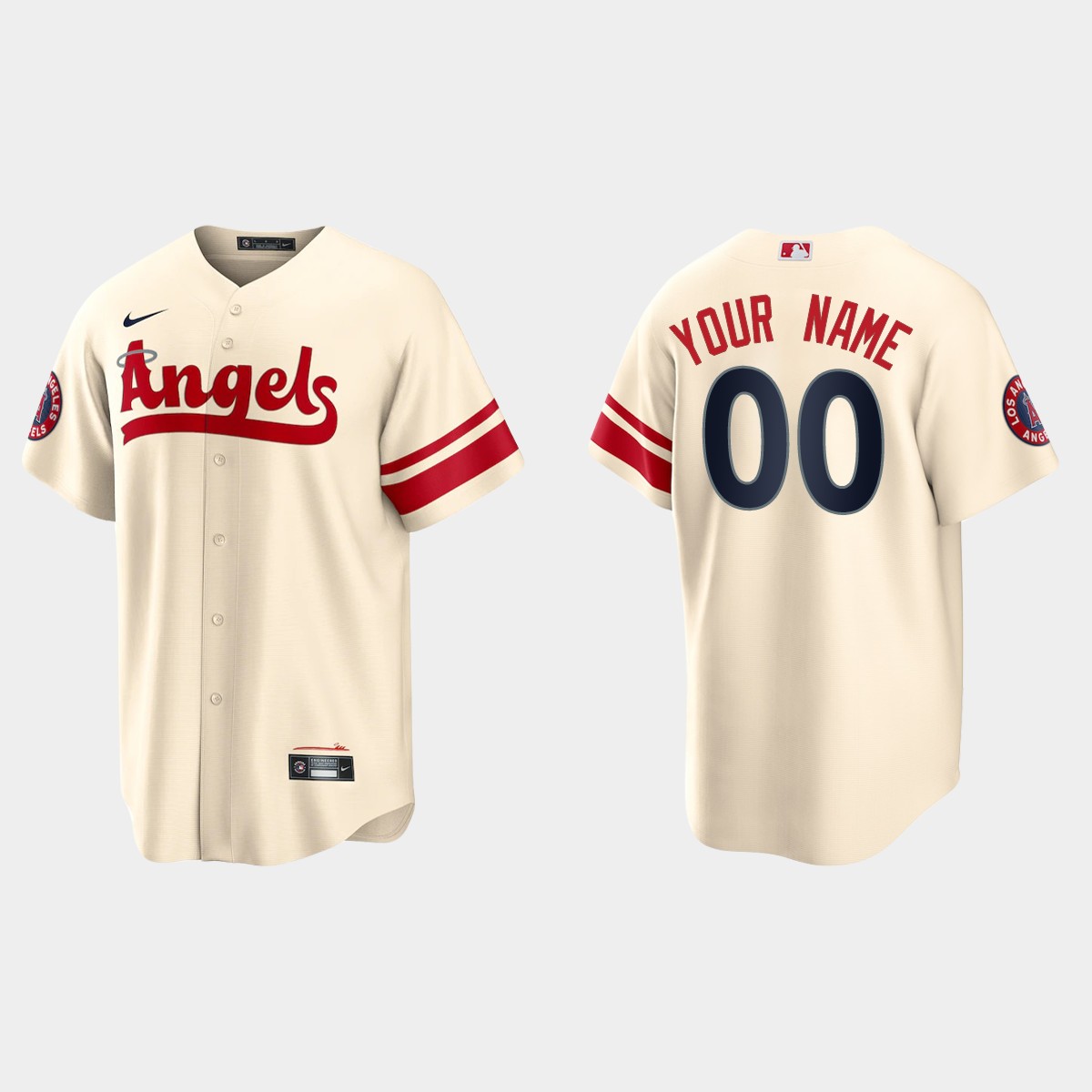 Los Angeles Angels Custom 2022 City Connect Jersey - Cream