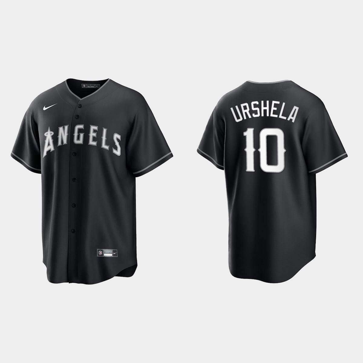 Los Angeles Angels Gio Urshela Jersey - Black White
