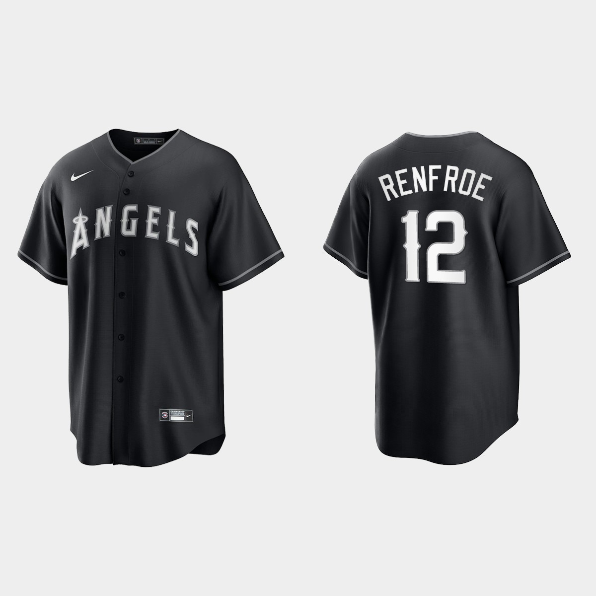 Los Angeles Angels Hunter Renfroe Jersey - Black White