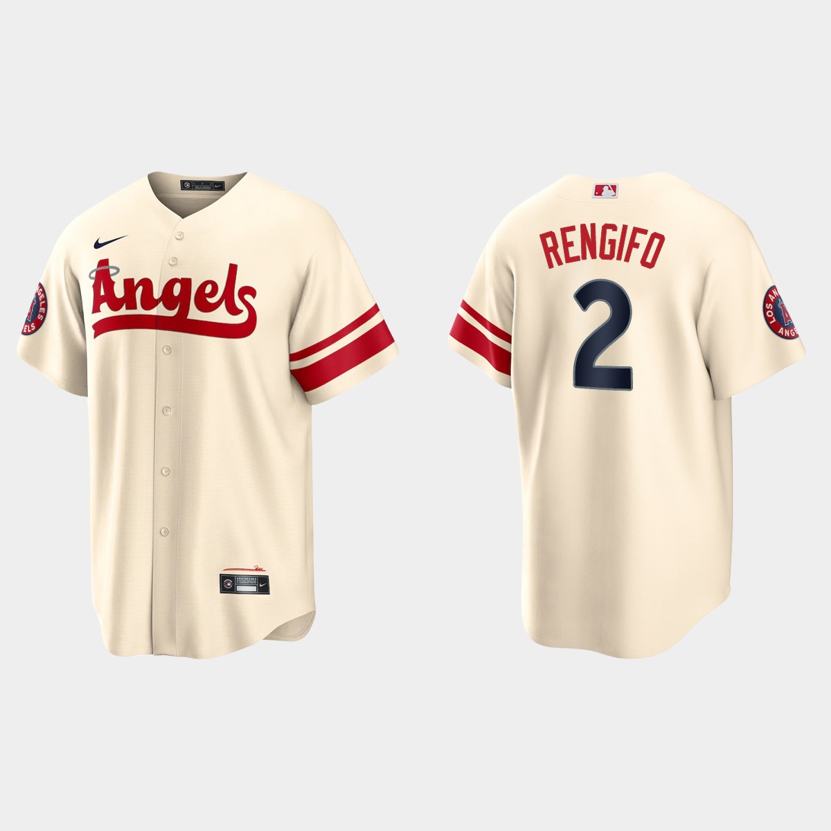 Los Angeles Angels Luis Rengifo 2022 City Connect Jersey - Cream