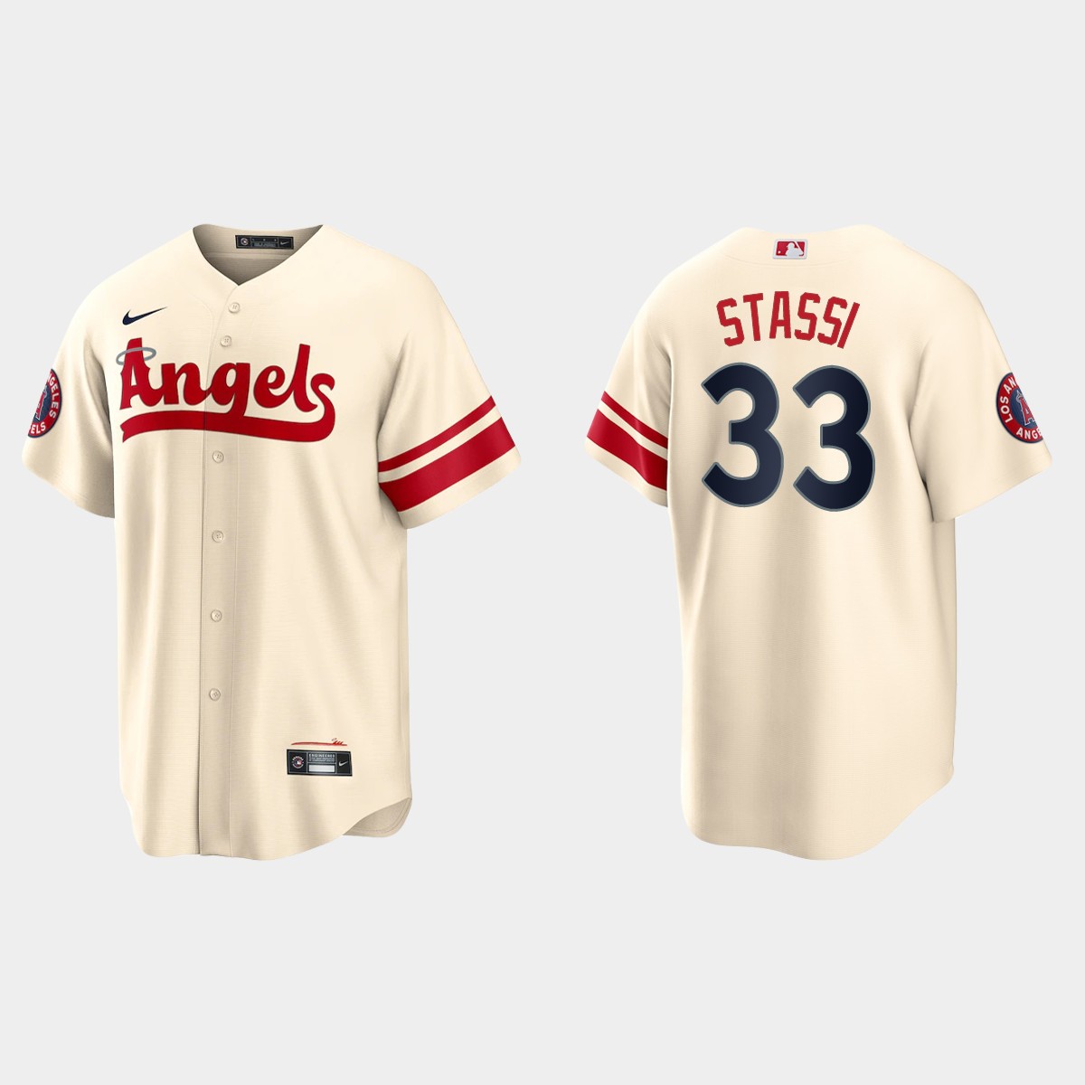Los Angeles Angels Max Stassi 2022 City Connect Jersey - Cream