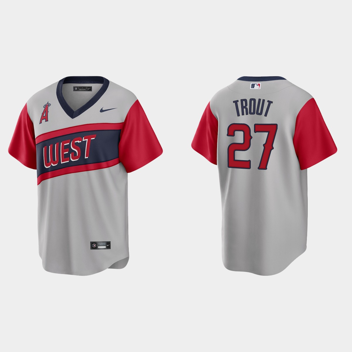 Los Angeles Angels Mike Trout 2021 Little League Classic Road Jersey - Gray