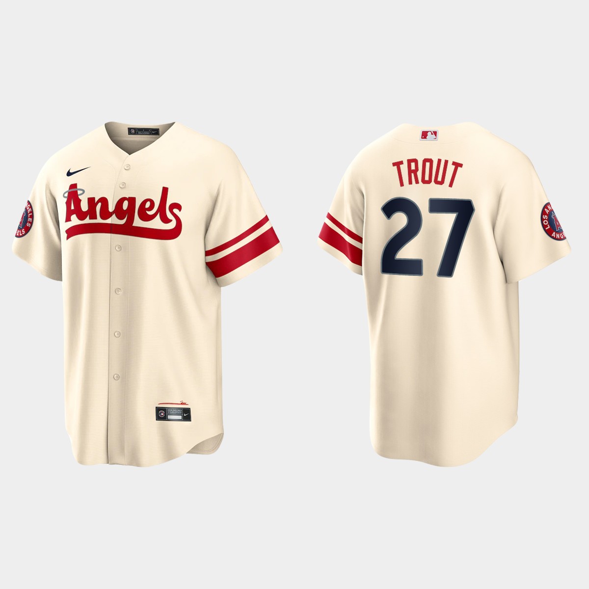 Los Angeles Angels Mike Trout 2022 City Connect Jersey - Cream