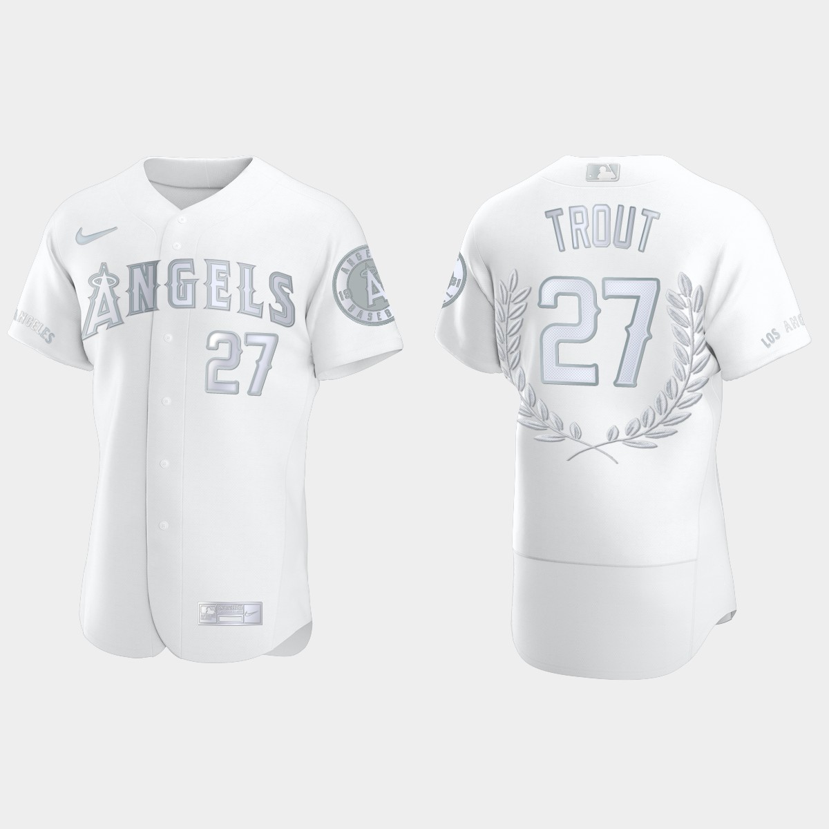 Los Angeles Angels Mike Trout Award Collection AL MVP Jersey - White