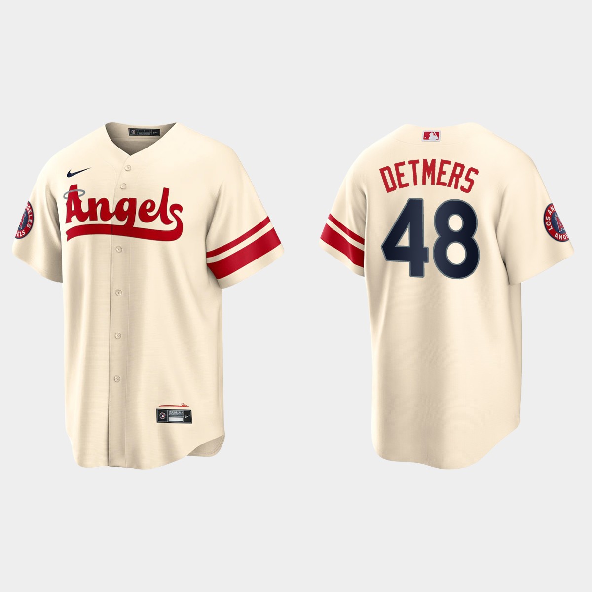 Los Angeles Angels Reid Detmers 2022 City Connect Jersey - Cream