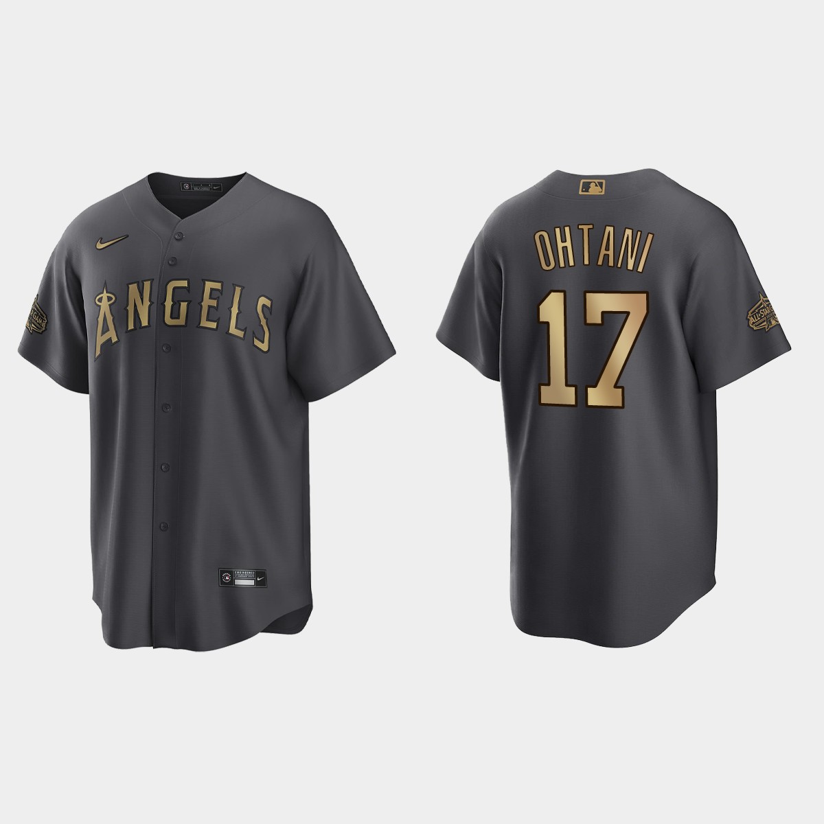 Los Angeles Angels Shohei Ohtani 2022 MLB All-Star Game Jersey – Charcoal