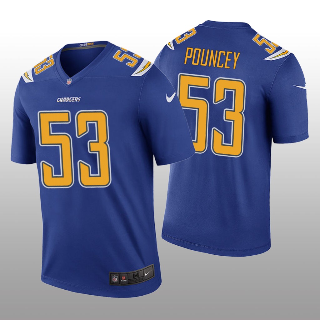 Los Angeles Chargers #53 Mike Pouncey Royal legend color rush Jersey - Men's