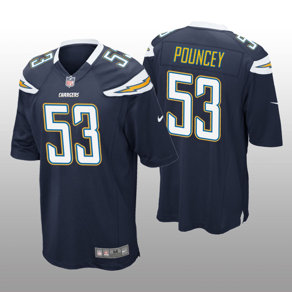 Los Angeles Chargers #53 Navy Men's Mike Pouncey Game Jersey