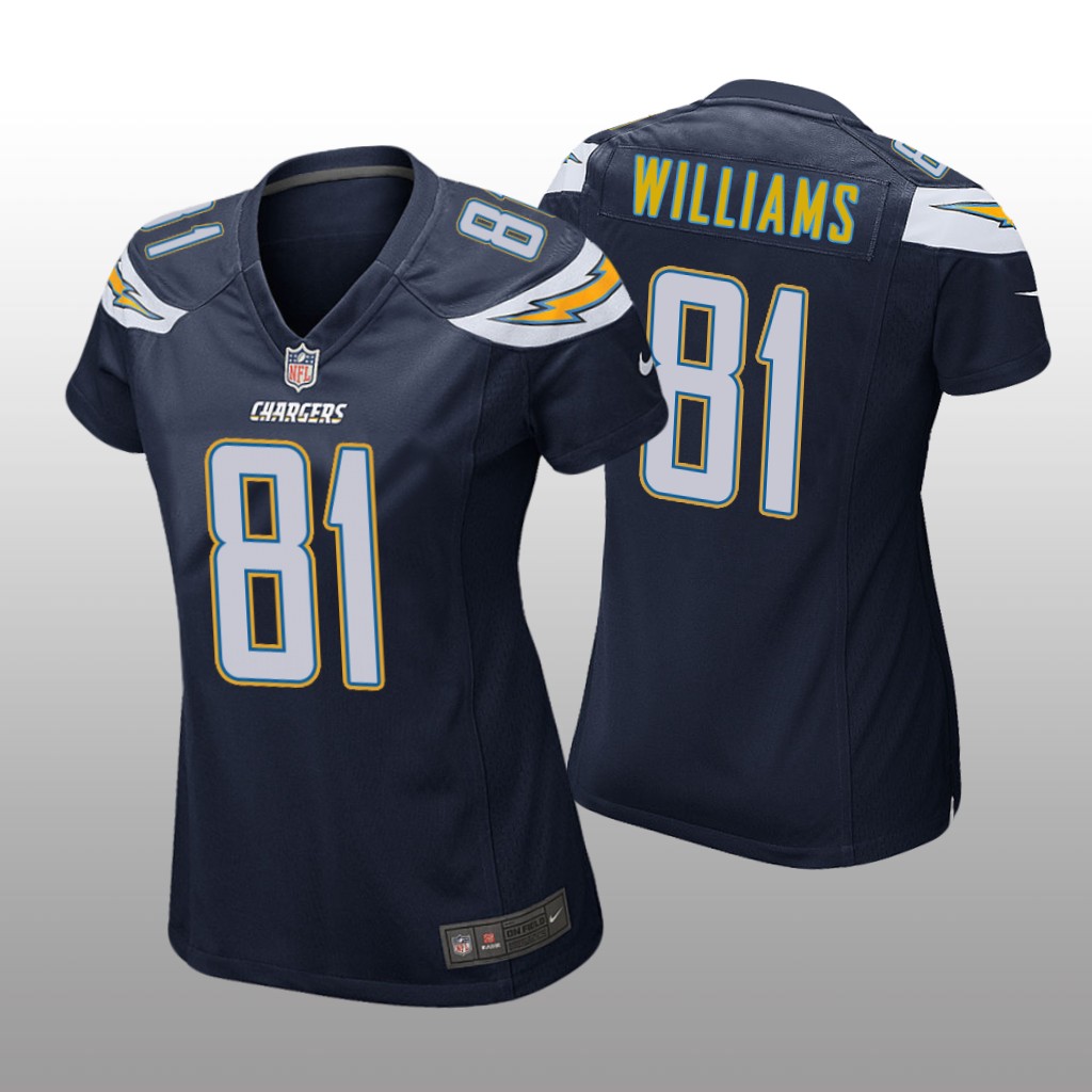 Los Angeles Chargers #81 Navy Mike Williams Game Jersey - Women
