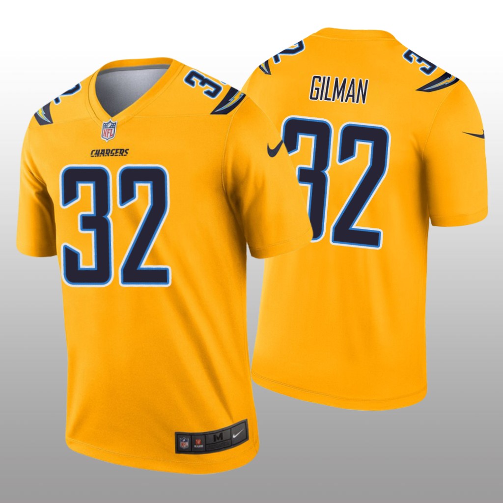 Los Angeles Chargers Alohi Gilman Gold Jersey Inverted Legend - Men's