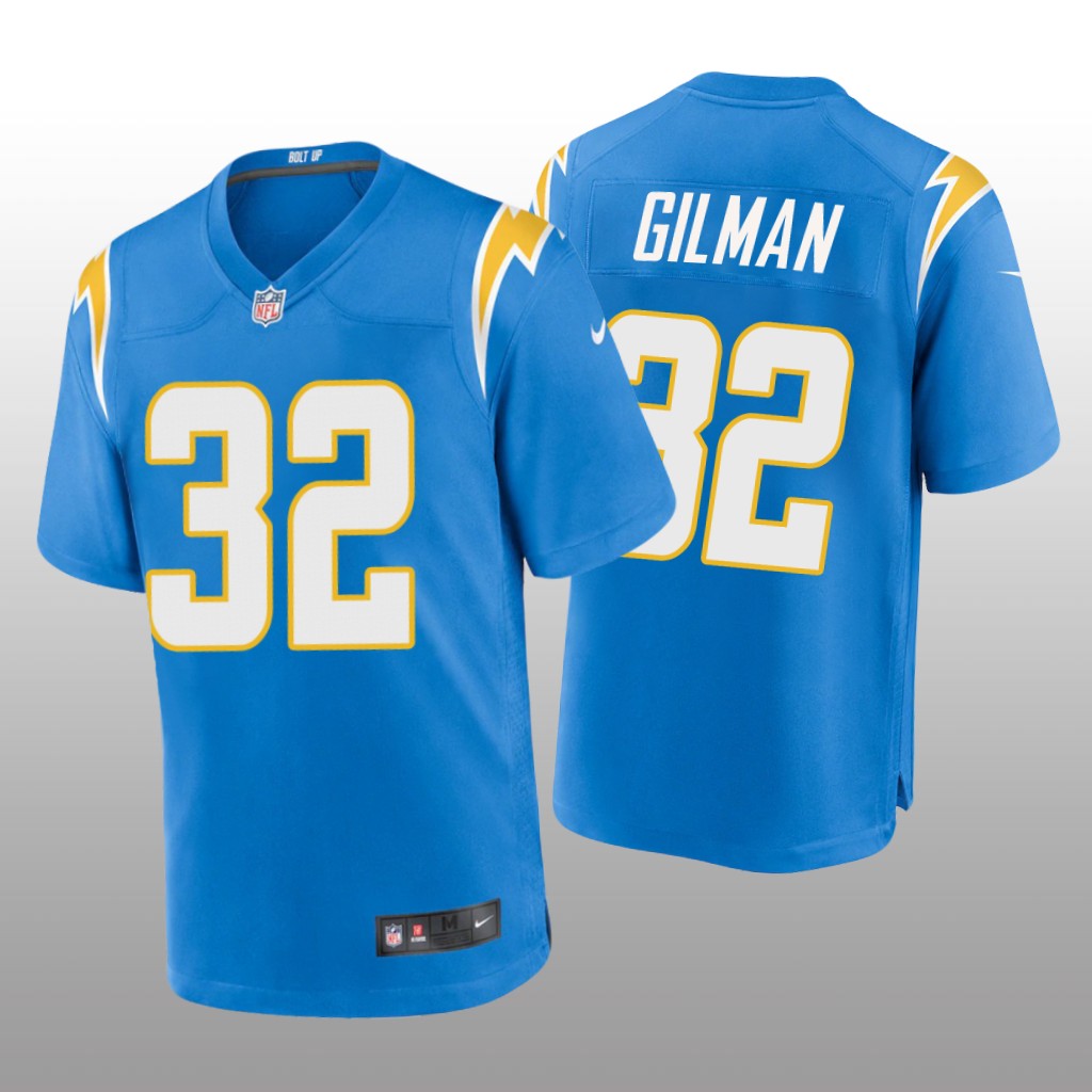 Los Angeles Chargers Alohi Gilman Powder Blue Jersey Game - Men's