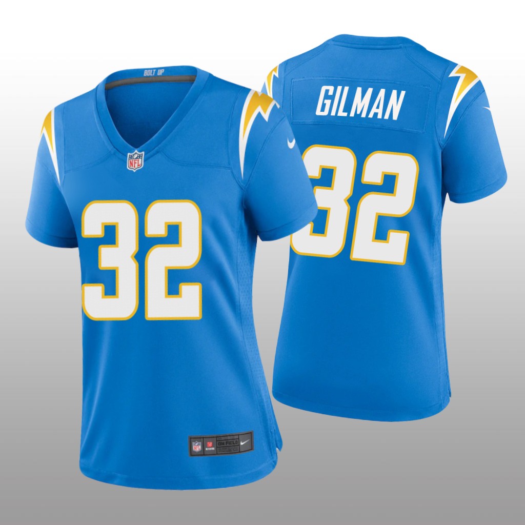 Los Angeles Chargers Alohi Gilman Powder Blue Jersey Game - Women's