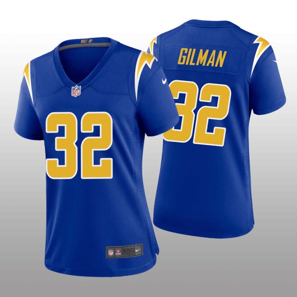 Los Angeles Chargers Alohi Gilman Royal Jersey Alternate Game - Women's