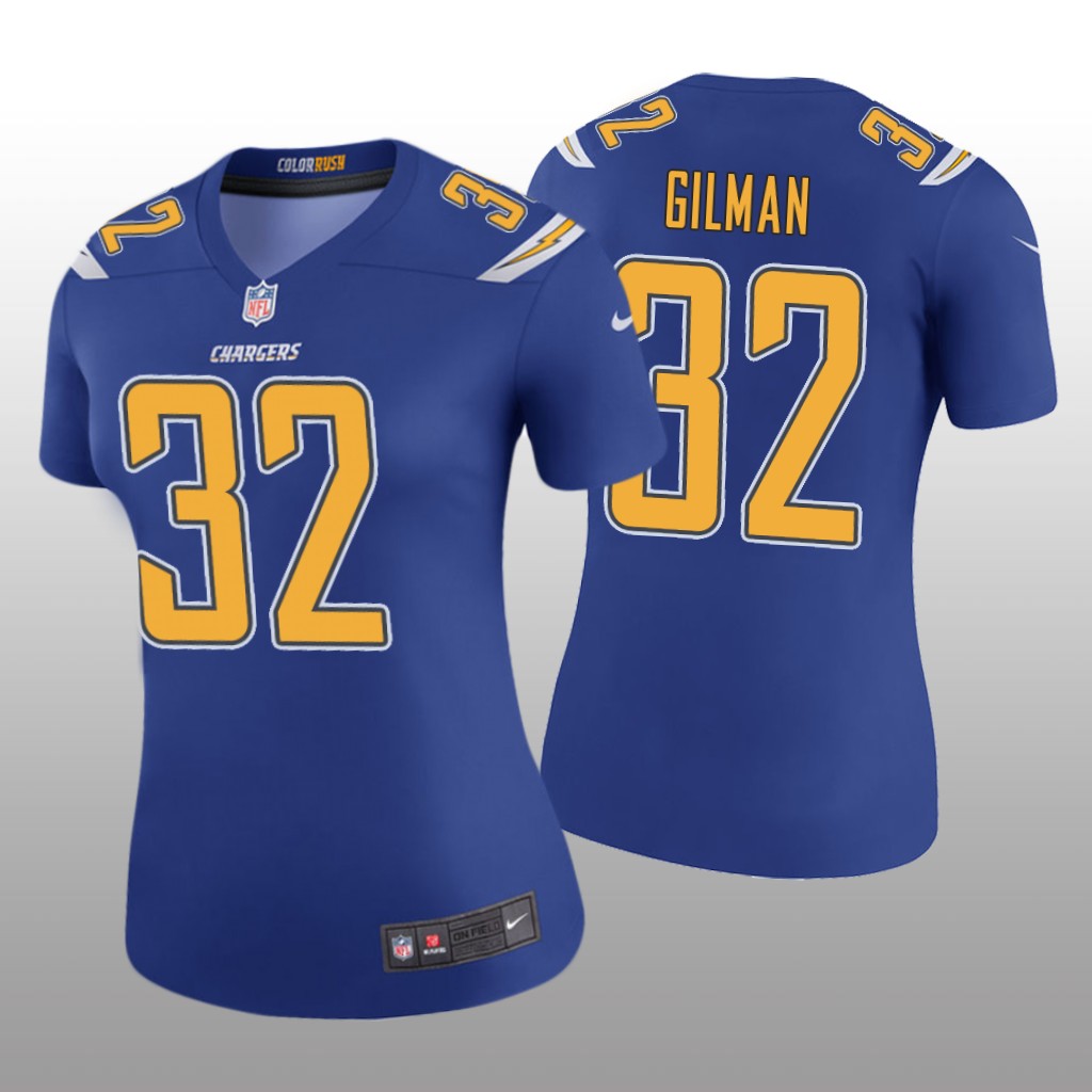 Los Angeles Chargers Alohi Gilman Royal Jersey Color Rush Legend - Women's