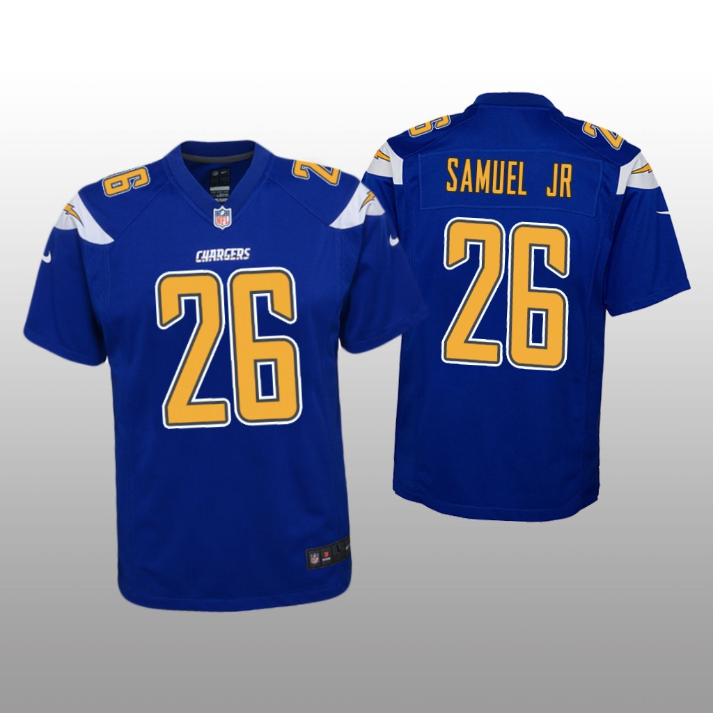 Los Angeles Chargers Asante Samuel Jr. Royal Jersey Color Rush Game - Youth