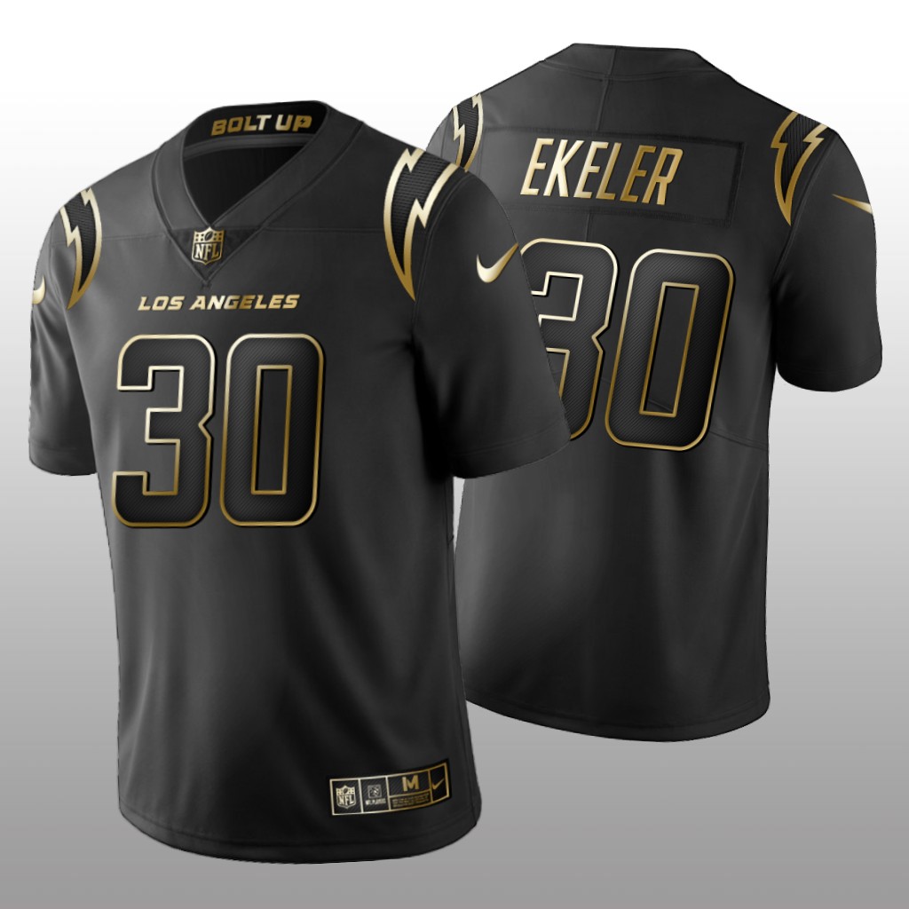 Los Angeles Chargers Austin Ekeler Black Jersey Golden Limited Men's