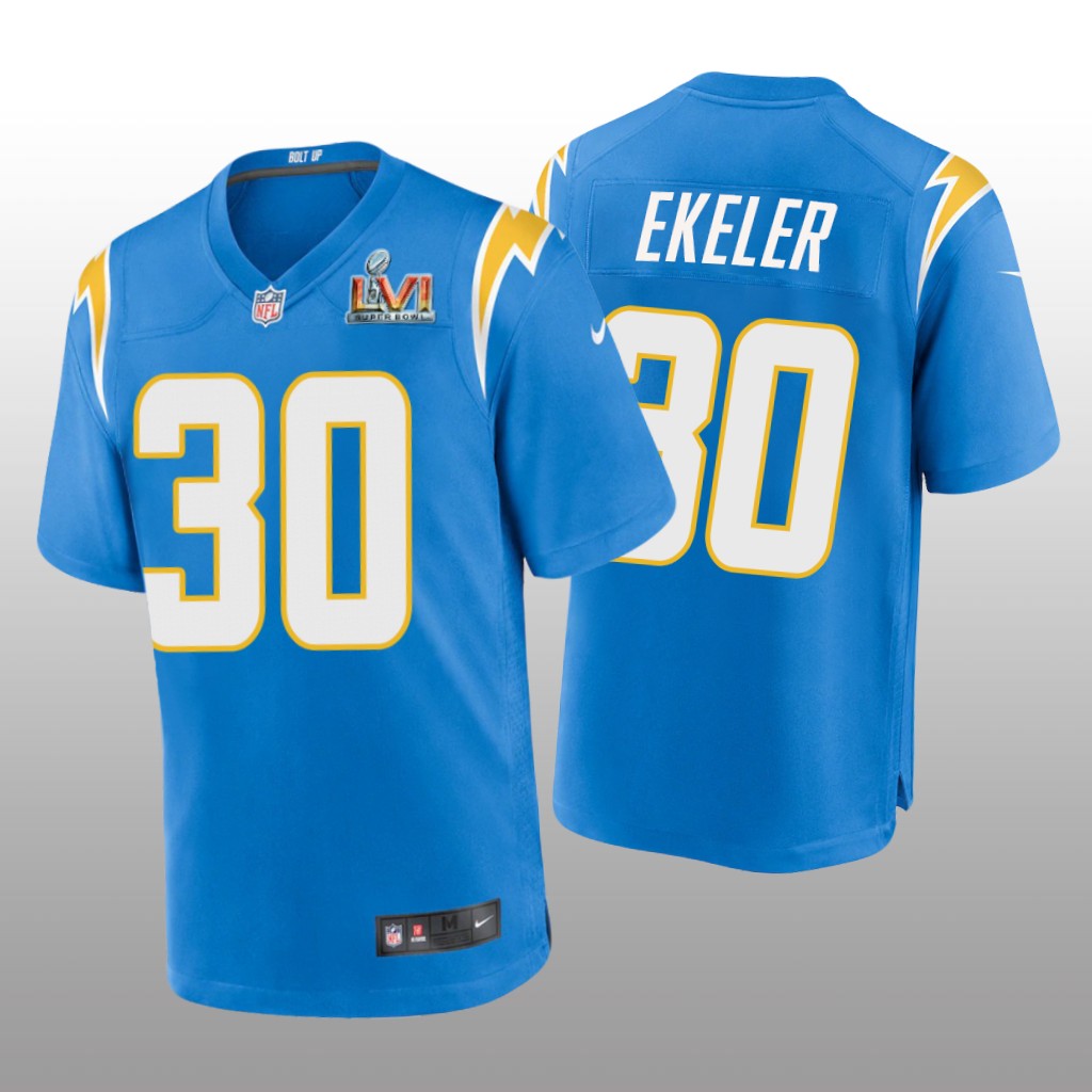 Los Angeles Chargers Austin Ekeler Powder Blue Game Super Bowl LVI Patch - Men's