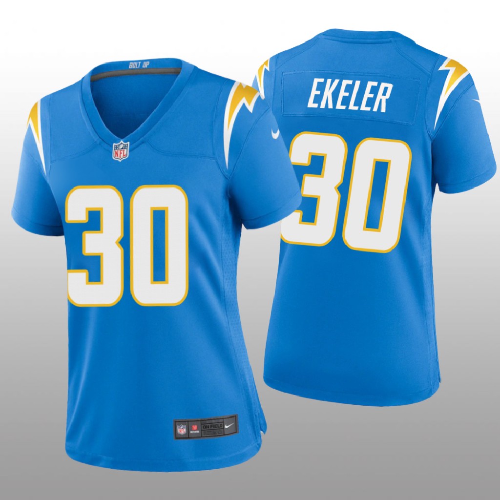Los Angeles Chargers Austin Ekeler Powder Blue Jersey Game - Women's