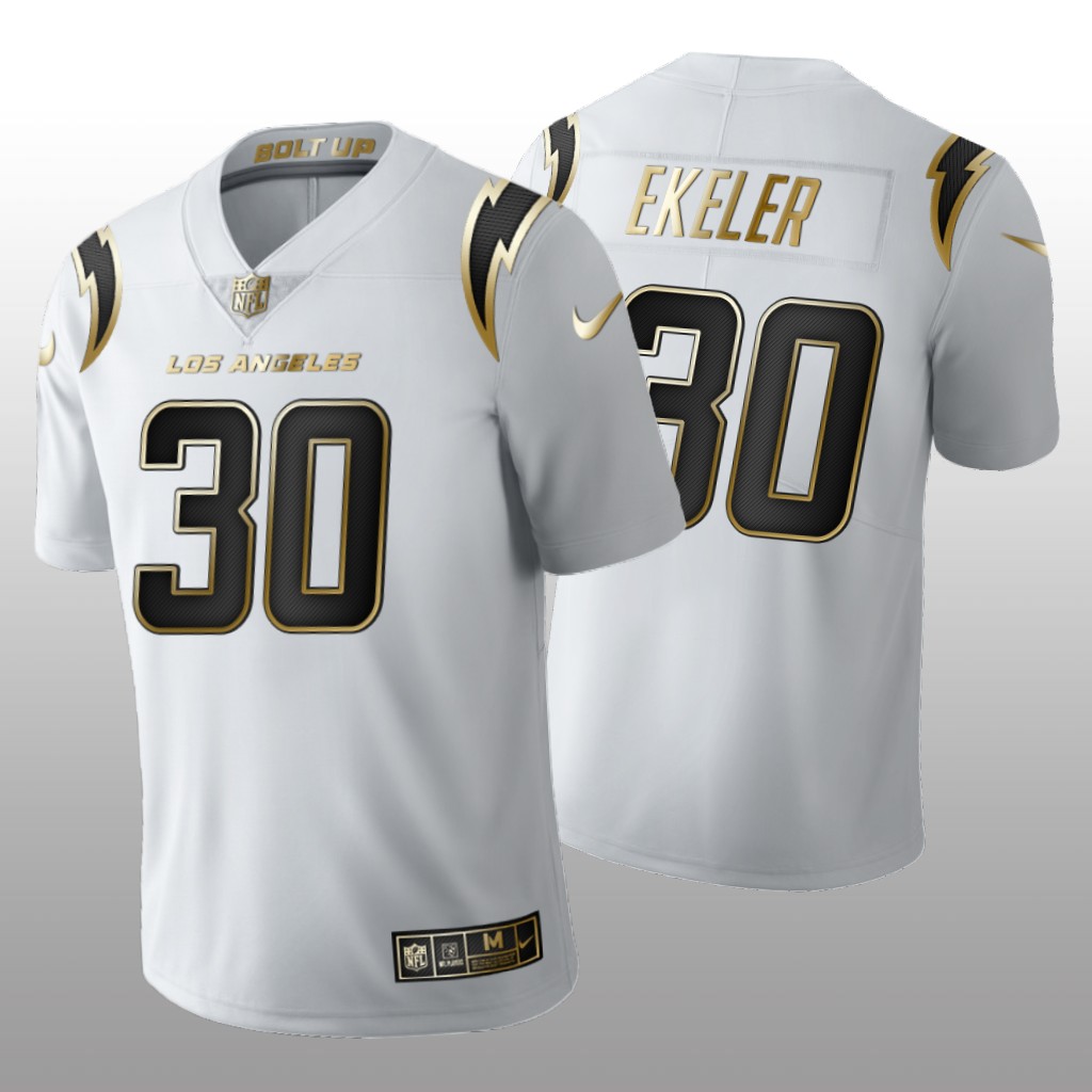 Los Angeles Chargers Austin Ekeler White Jersey Golden Limited Men's