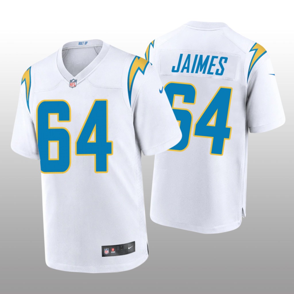 Los Angeles Chargers Brenden Jaimes White Jersey Game - Men's