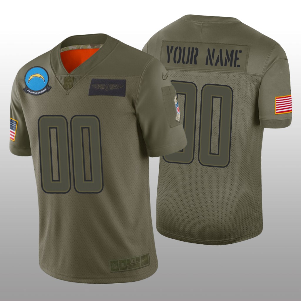 Los Angeles Chargers Custom Camo Limited Jersey 2019 Salute to Service - Men's