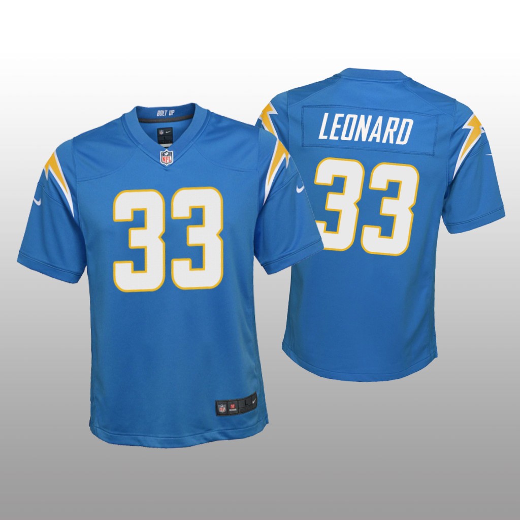 Los Angeles Chargers Deane Leonard Powder Blue Jersey Game - Youth