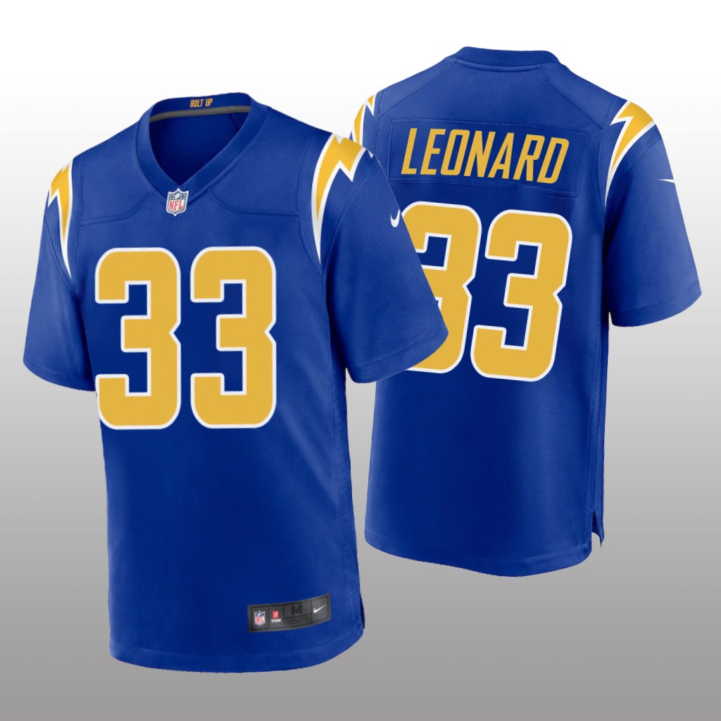 Los Angeles Chargers Deane Leonard Royal Jersey Alternate Game - Men's
