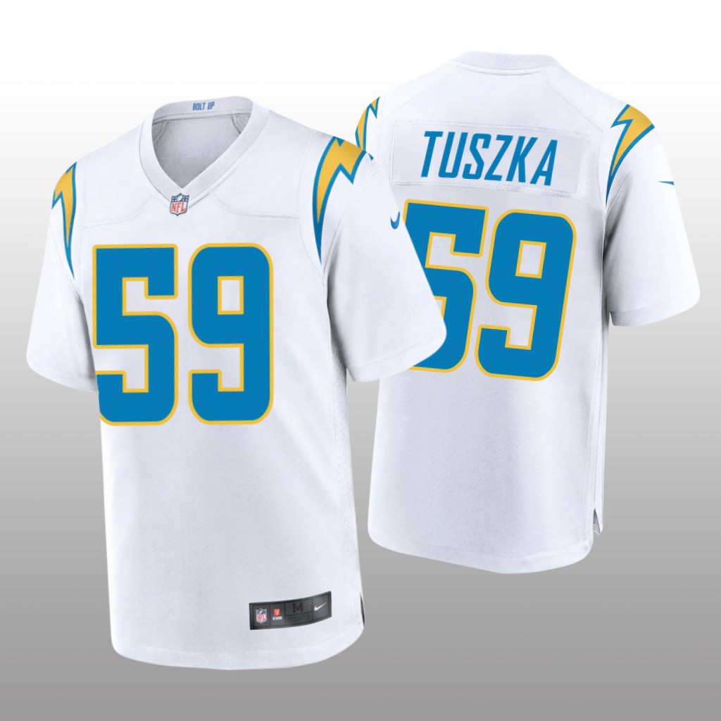 Los Angeles Chargers Derrek Tuszka White Jersey Game - Men's