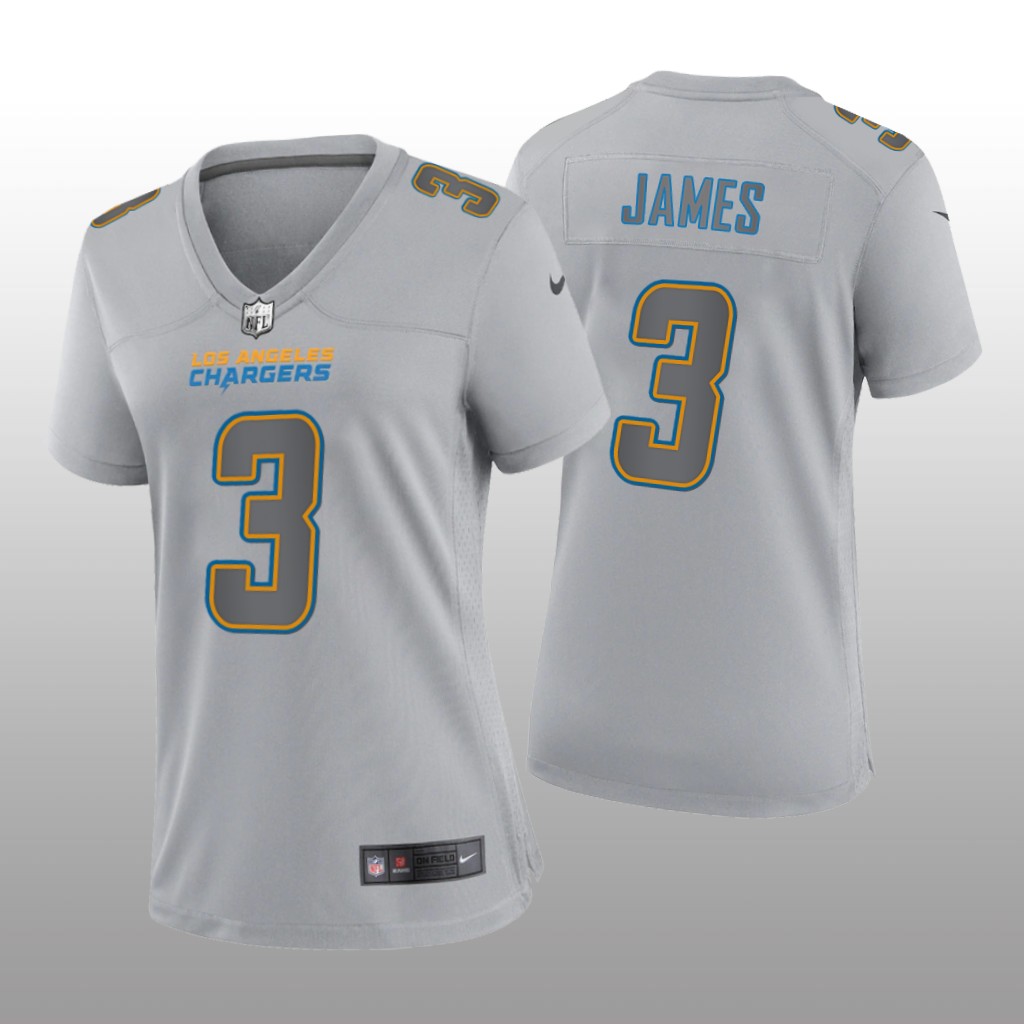 Los Angeles Chargers Derwin James Gray Jersey Atmosphere Fashion Game - Women's