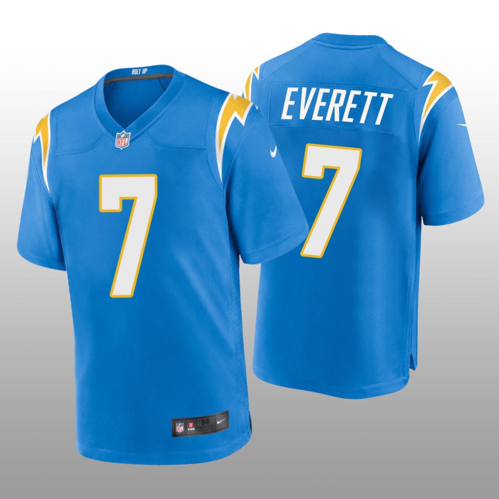 Los Angeles Chargers Gerald Everett Powder Blue Jersey Game - Men's