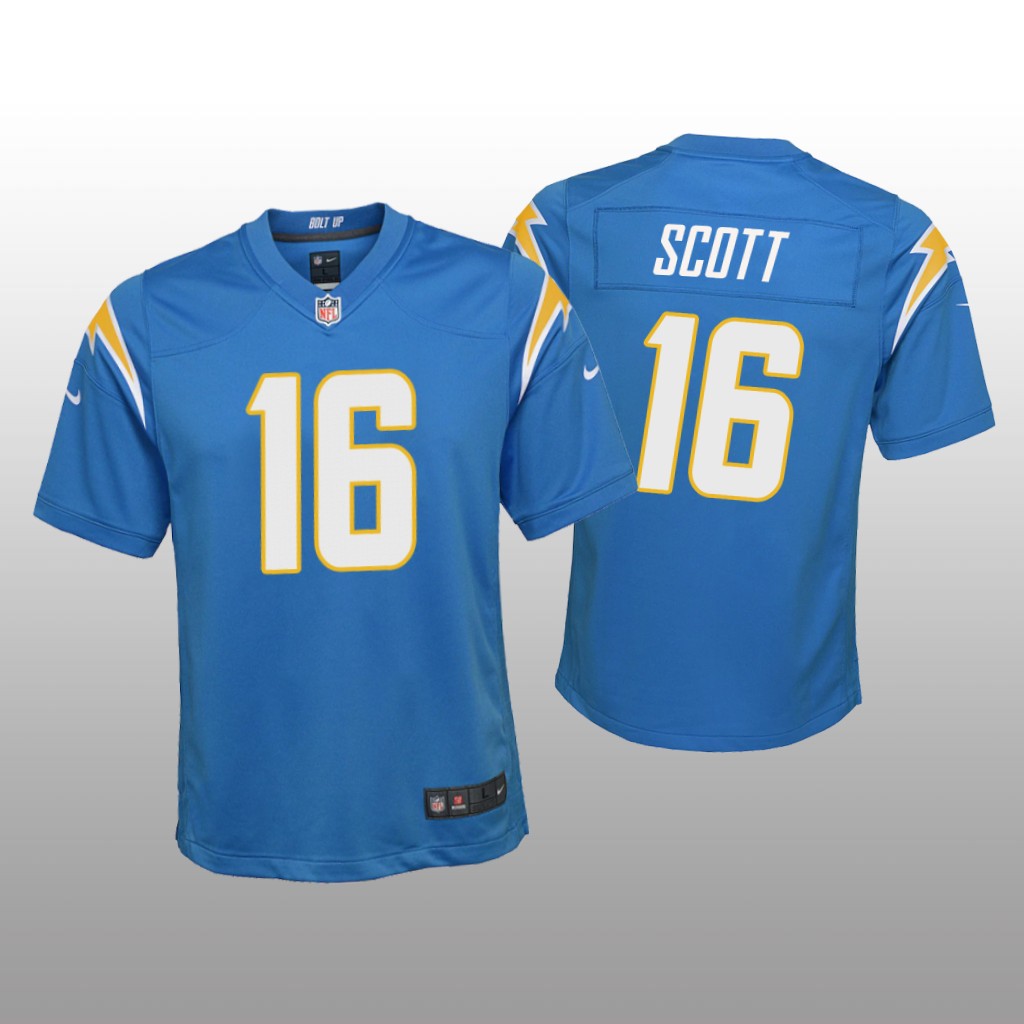 Los Angeles Chargers J.K. Scott Powder Blue Jersey Game - Youth