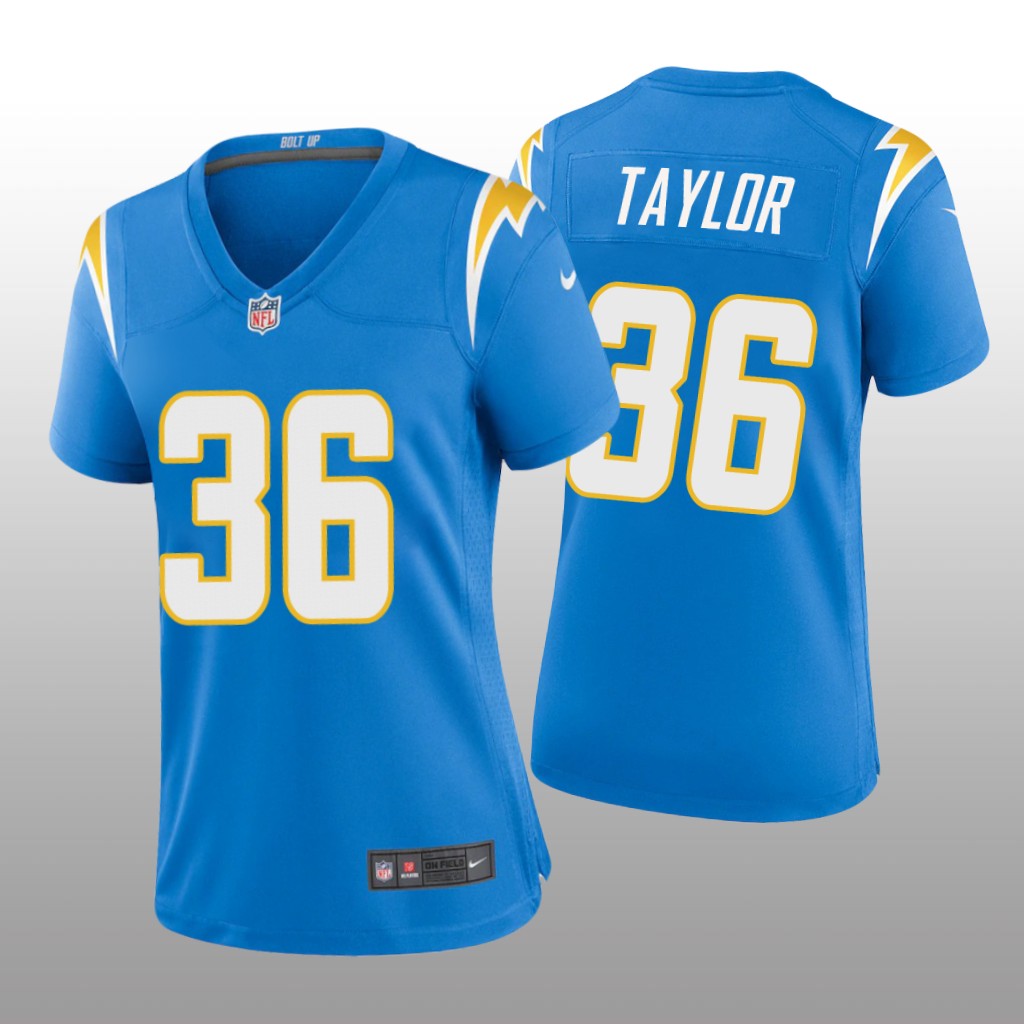 Los Angeles Chargers Ja'Sir Taylor Powder Blue Jersey Game - Women's