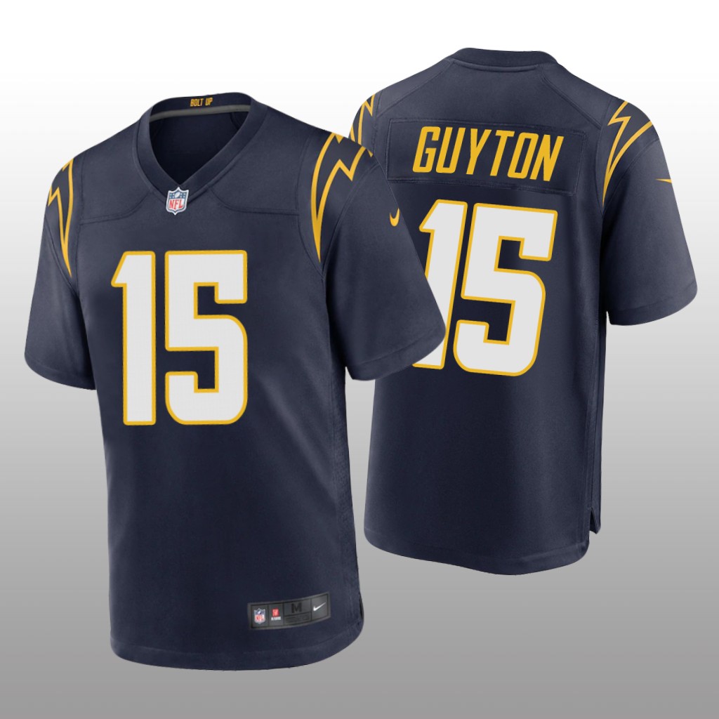 Los Angeles Chargers Jalen Guyton Navy Jersey Alternate Game - Men's