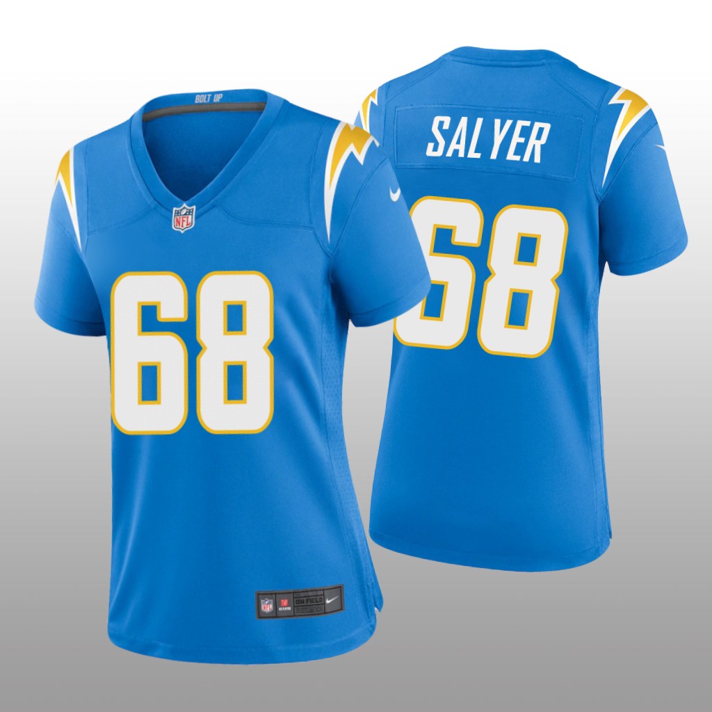 Los Angeles Chargers Jamaree Salyer Powder Blue Jersey Game - Women's