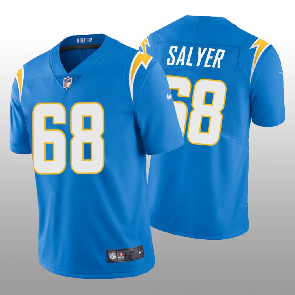 Los Angeles Chargers Jamaree Salyer Powder Blue Jersey Vapor Limited Men's