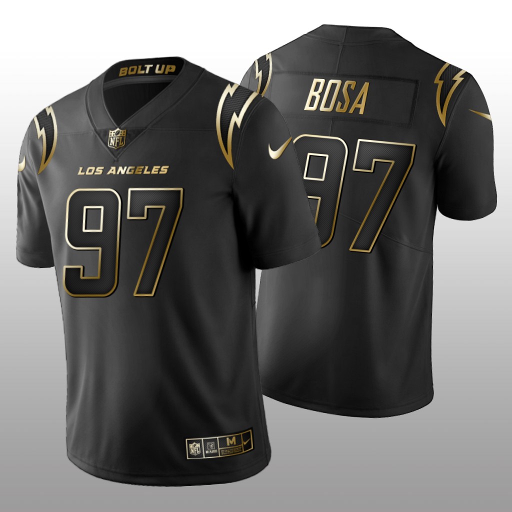 Los Angeles Chargers Joey Bosa Black Jersey Golden Limited Men's