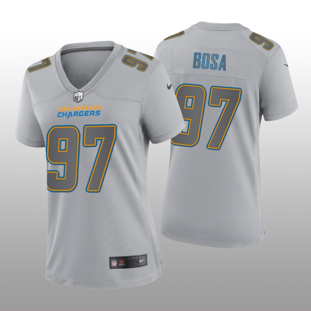 Los Angeles Chargers Joey Bosa Gray Jersey Atmosphere Fashion Game - Women's