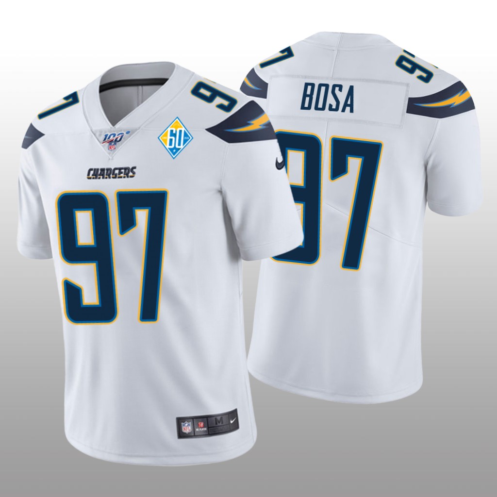 Los Angeles Chargers Joey Bosa White Vapor Limited Jersey 60th Season - Men's
