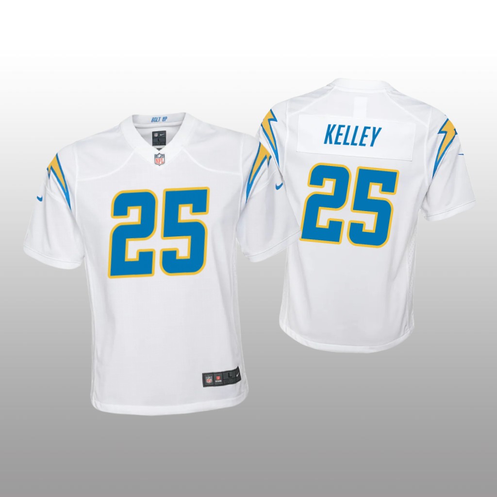 Los Angeles Chargers Joshua Kelley White Jersey Game - Youth