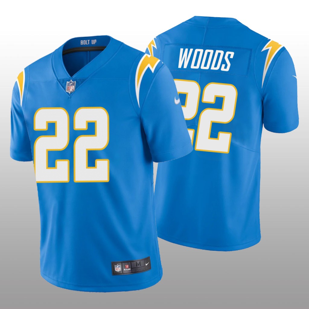 Los Angeles Chargers JT Woods Powder Blue Jersey Vapor Limited Men's