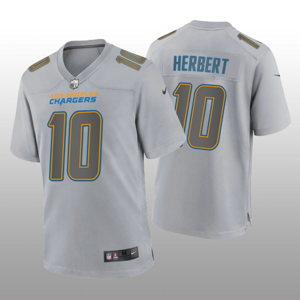 Los Angeles Chargers Justin Herbert Gray Jersey Atmosphere Fashion Game - Men's