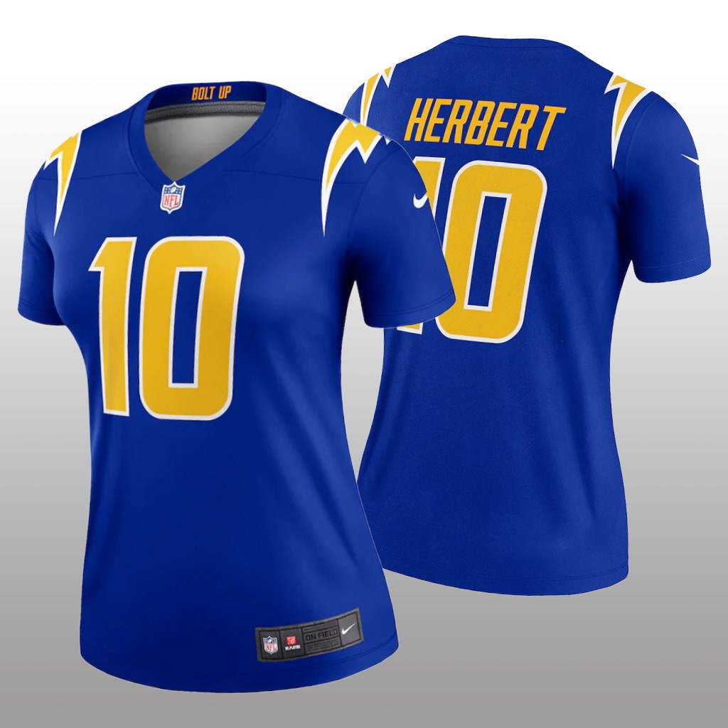 Los Angeles Chargers Justin Herbert Royal Jersey Legend - Women's