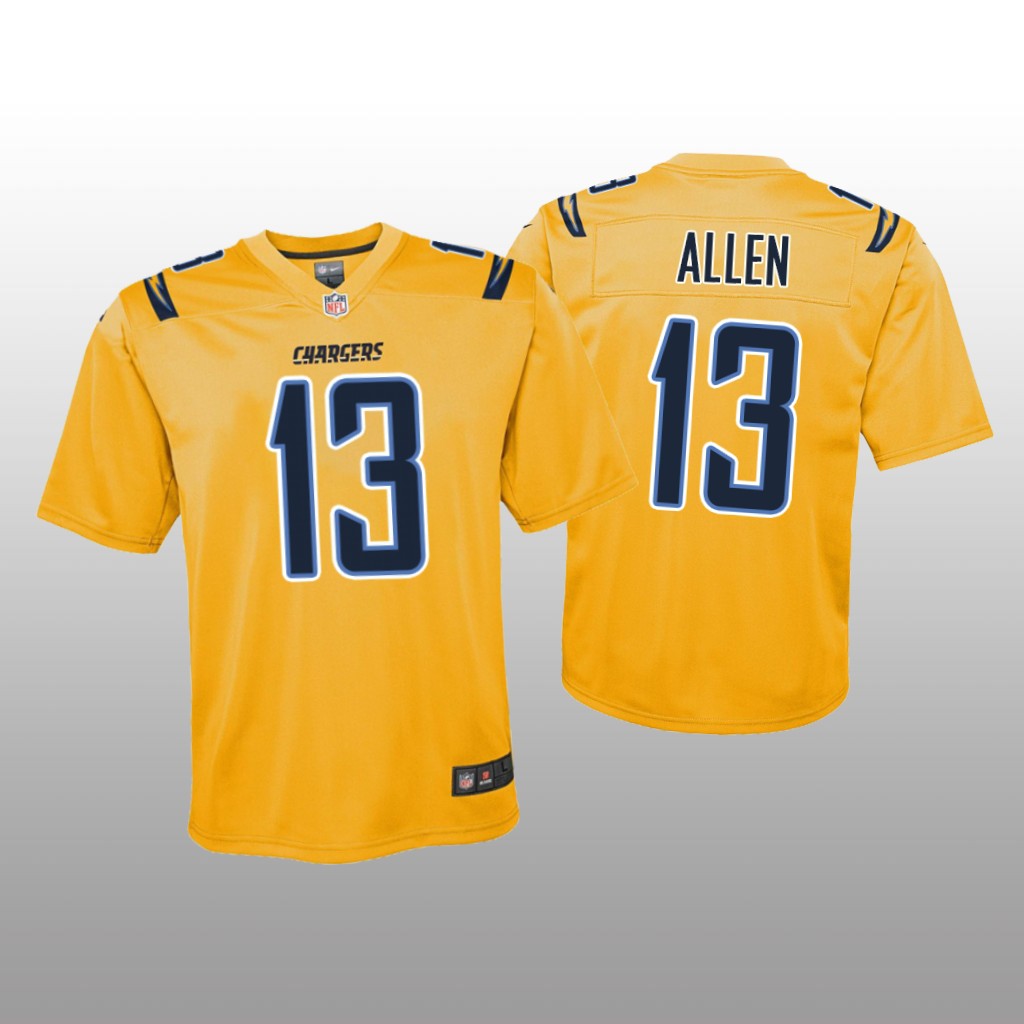 Los Angeles Chargers Keenan Allen Gold Jersey Inverted Game - Youth