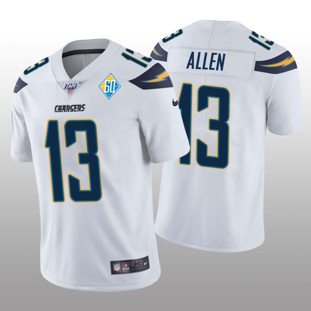 Los Angeles Chargers Keenan Allen White Vapor Limited Jersey 60th Season - Men's