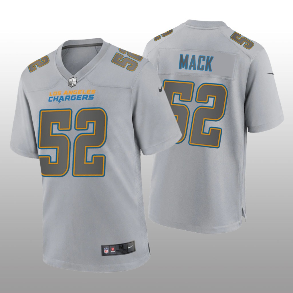 Los Angeles Chargers Khalil Mack Gray Jersey Atmosphere Fashion Game - Men's
