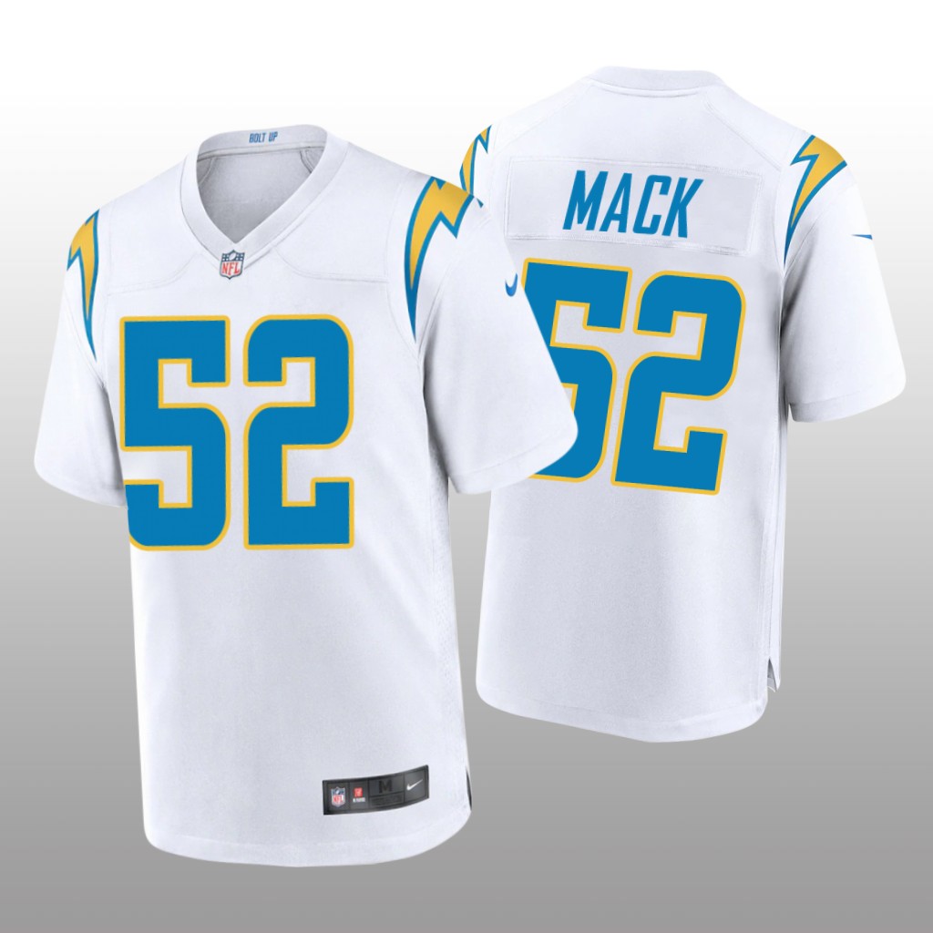 Los Angeles Chargers Khalil Mack White Jersey Game - Men's