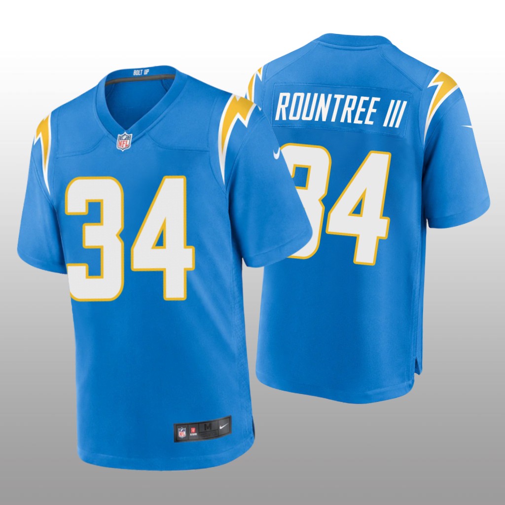 Los Angeles Chargers Larry Rountree III Powder Blue Jersey Game - Men's