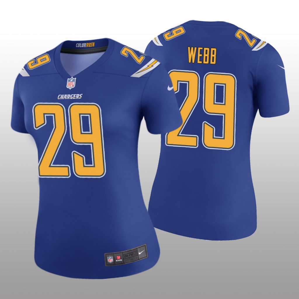 Los Angeles Chargers Mark Webb Royal Jersey Color Rush Legend - Women's